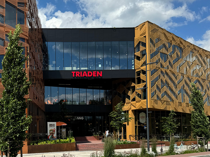 Illustrasjon av nye Triaden storsenter.