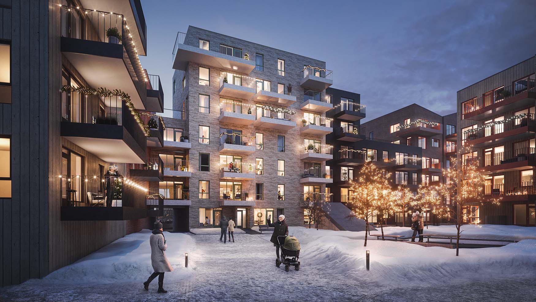 Thon Eiendom Skåreløkka boligprosjekt nabolag fasade