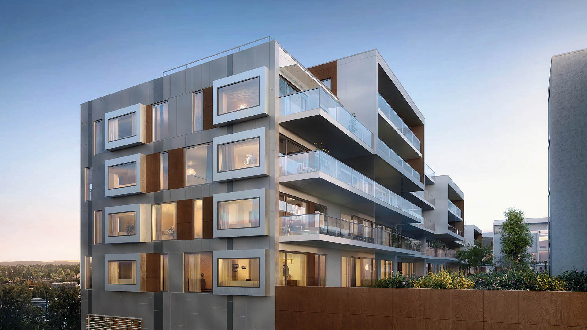 Fasade Skovly, Thon Eiendom