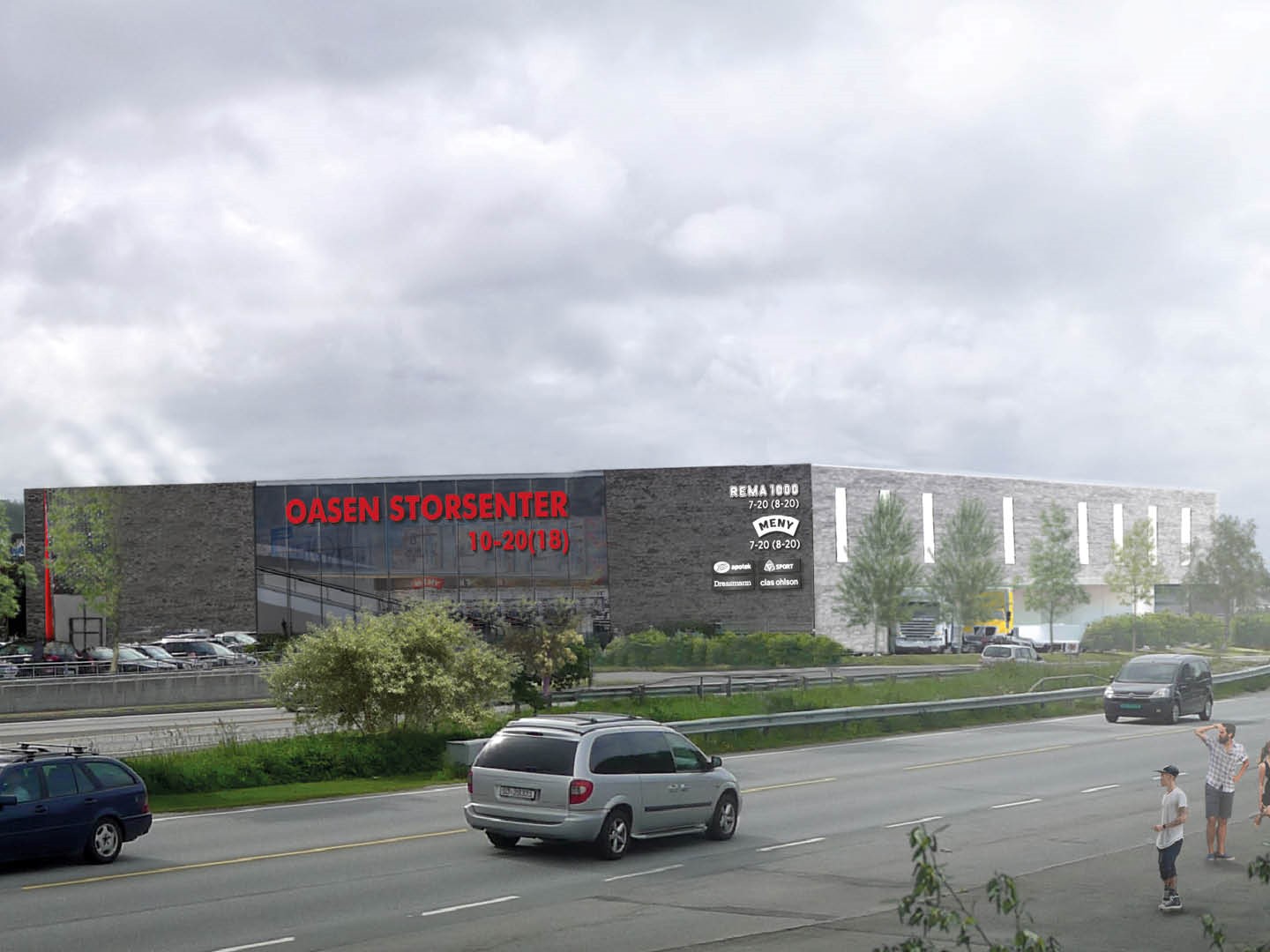Fasade Oasen Storsenter