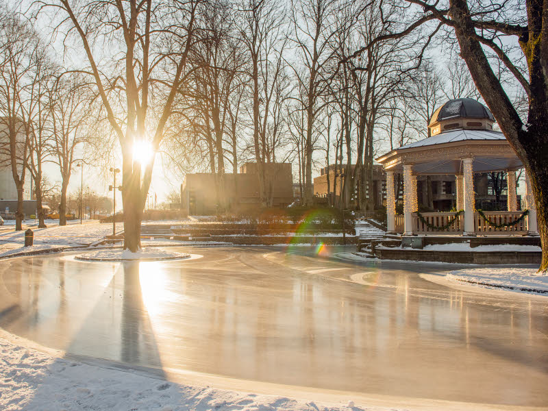 Isflate i Moss sentrum