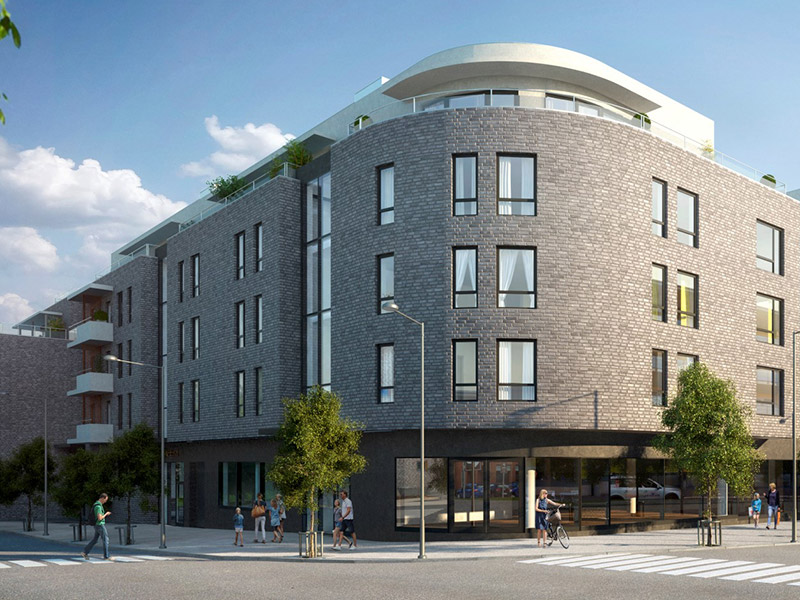 Bilde fra stillas i Torggata