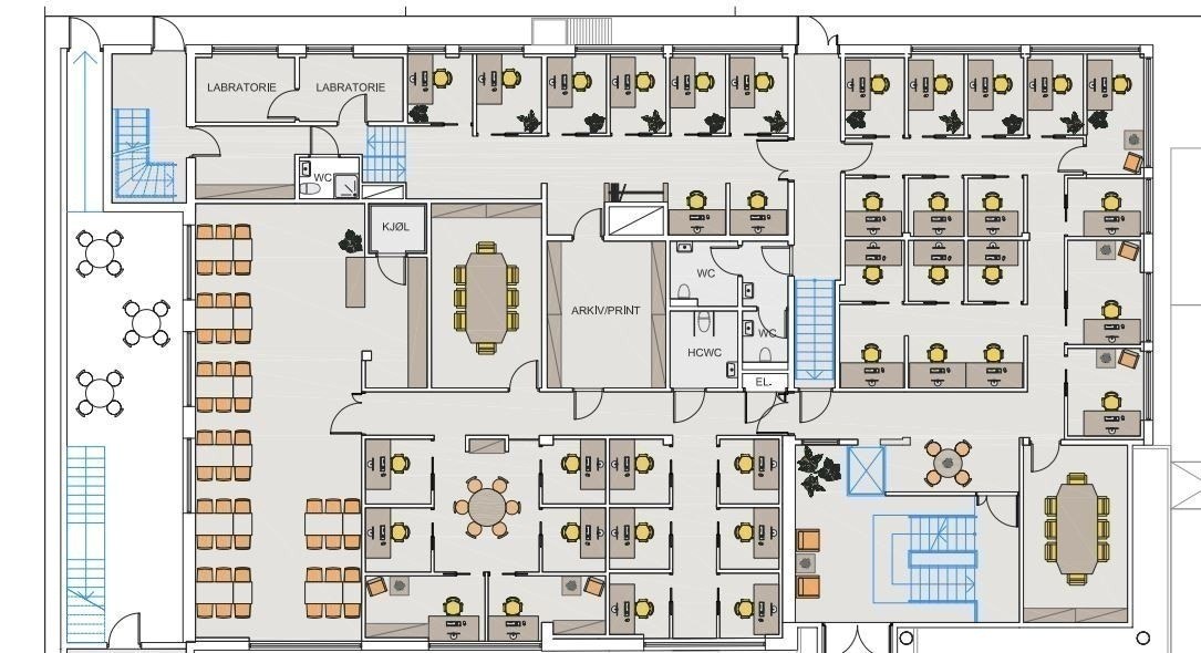 Dagens planløsning 1.etg