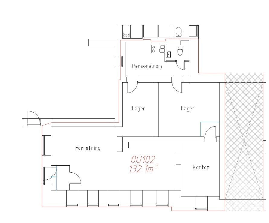 Lokalet har en praktisk planløsning