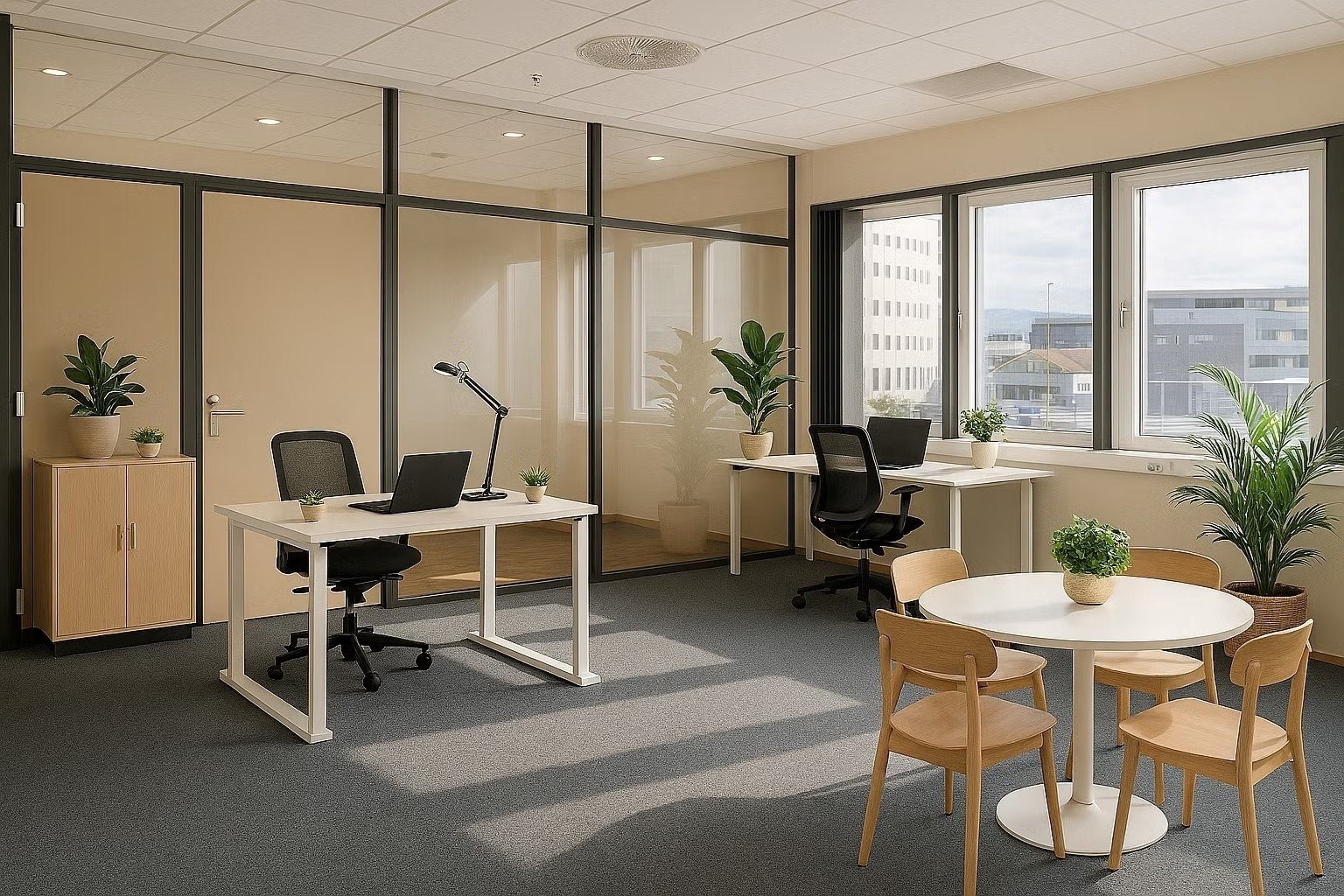 Lyse og fleksible kontorlokaler med gode tilpasningsmuligheter