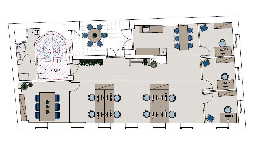 Forslag til møblering av lokalet